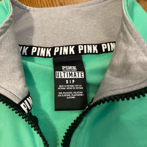 PINK green sports top - Picture 3 of 5